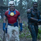 (From left) David Dastmalchian, John Cena, Idris Elba, and Daniela Melchior in The Suicide Squad